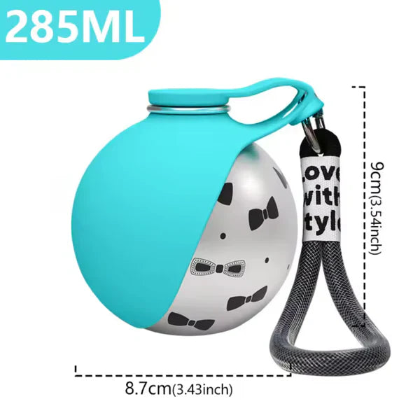 Portable Dog Water Bottle with Bowl