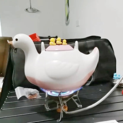 Cute Duck Ceramic Teapot Set - Portable Health Teapot for Home & Housewarming Gift