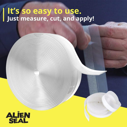 Alien Draft Seal – 49 ft Set of Adhesive & Flexible Flaps for Doors and Windows, Anti-Draft Weather Stripping (As Seen on TV)