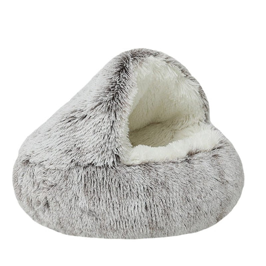 CozyNook Plush Fluffy Dog and Cats Round Bed
