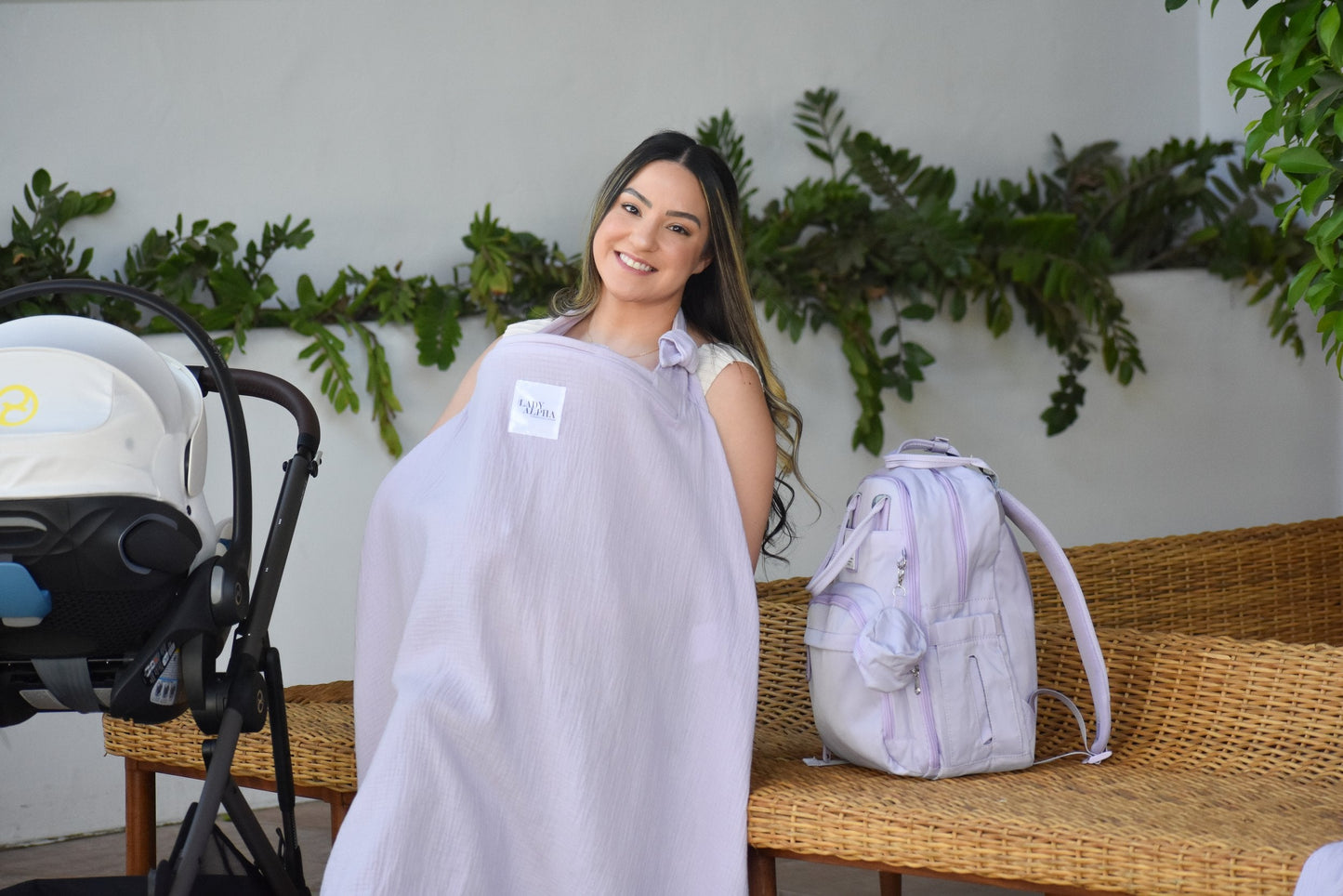 Nursing Cool Cover with Built-in Fan | LAVENDER BREEZE