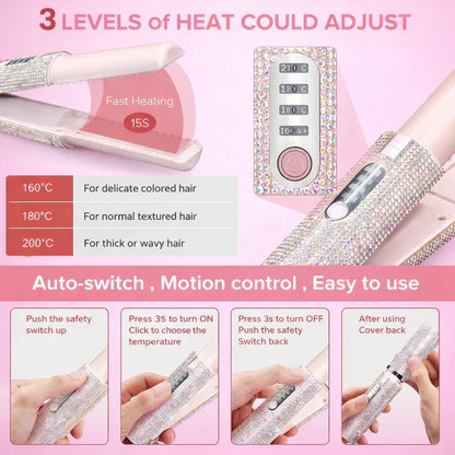Curlea wireless Hair Straightener