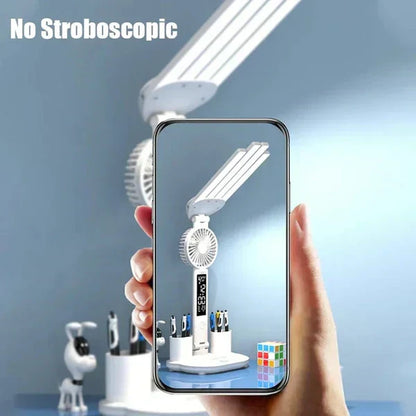 Led Multifunction Table Lamp With Folding Fan
