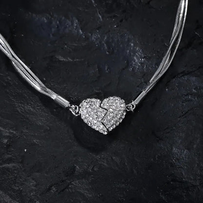 🎄Christmas Hot Sale🎁Magnetic Love Patchwork Necklace