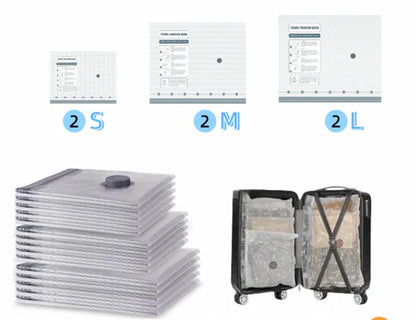 Travel Compression Vacuum Bags with Pump Combo