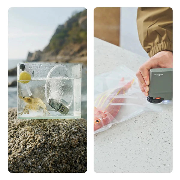 VersaPump: 2-in-1 Waterproof Aerator & Vacuum Sealer