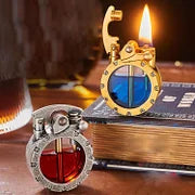 🔥Hot Sale-50% OFF🔥💖🎁Vintage Trench Lighter Transparent Kerosene Lighter Antique Steampunk Lighter Cool Unique Lighter for Men (No Fuel)