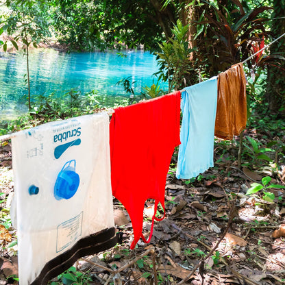 Waterclear Wash Bag - a translucent portable washing machine
