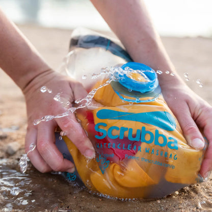 Waterclear Wash Bag - a translucent portable washing machine