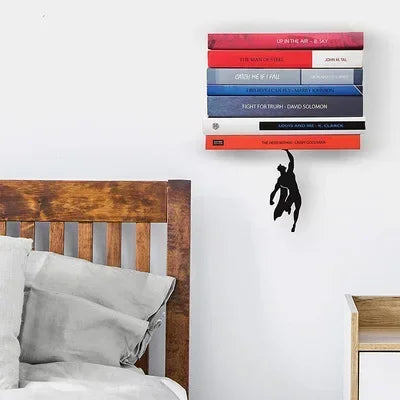 Superhero Bookend Figurines – Stylish Metal Support for Your Bookshelf