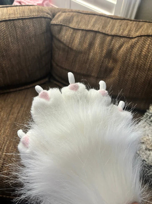 Fur Plush Furry Cat Claw Gloves