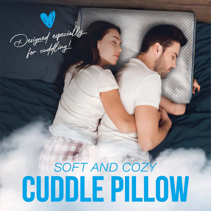 Mars Wellness Memory Foam Cuddle Pillow - Ergonomic Anti Pressure Couples Pillow with Arm Hole - Great for Cuddling, Neck & Shoulder Pain, Side Sleepers - Default Title