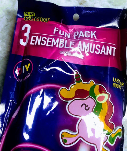 Ship N 24 Hours. New-Play Glow 3 Fun Pack Ensamble Unicorn. Last for Hours.