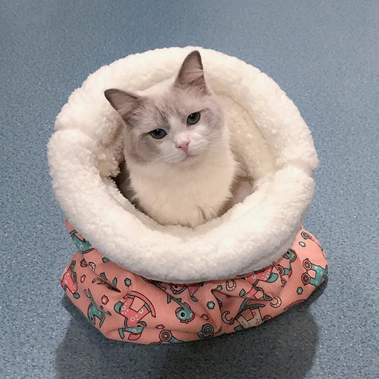 Winter cat sleeping bag